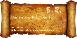 Bartalos Róbert névjegykártya